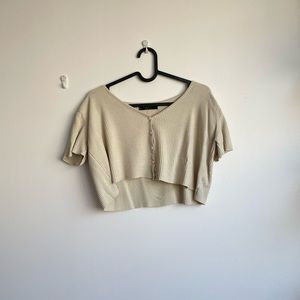 Light green cute stretchy cropped top